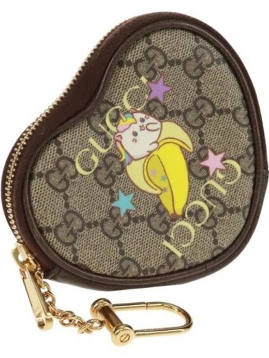 Gucci Handbags - GUCCI GG Supreme Bananya Coin Purse PVC Beige Gold 701062 Auth 168024M